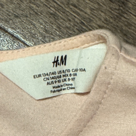 H&M Pink and Green Floral Kids Dress Size 9-10 - Picture 2 of 4